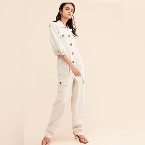 NWT Divine Heritage raglan sleeve utility jumpsuit Free People $465 retail